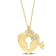 Diamond Accent Lock and Key Heart Charm with Chain in Yellow Plated
Sterling Silver