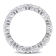 3 3/8 CT DEW  Created Moissanite Heart Eternity Ring in Sterling Silver