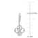 1 CT DEW Created Moissanite Floral Leverback Earrings in Sterling Silver