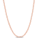 Fancy Rectangular Rolo Chain Necklace in Rose Plated Sterling Silver