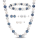 7.5-8MM Multi-Color Freshwater Cultured Pearl Necklace, Earrings &
Bracelet Set in Sterling Silver