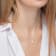 1 1/2 CT DEW Created Moissanite Halo Station Necklace in Sterling Silver