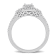 1/5 CT TW Princess and Round Diamond Split Shank Ring in Sterling Silver