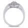 1/4 CT TW Diamond Vintage Oval Shaped Halo Ring in Sterling Silver