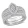 1/3 CT TW Diamond Marquise Shape Cluster Bridal Set in Sterling Silver