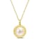 9-9.5MM Freshwater Cultured Pearl Halo Link Pendant with Chain in Yellow
Sterling Silver