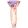 3 1/3 CT TGW Multi-Gemstones and Diamond Accent Ring in Rose Gold Plated
Sterling Silver