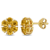 1 3/4 CT TGW Citrine and White Topaz Flower Stud Earrings in Yellow
Plated Sterling Silver