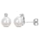 8-8.5MM Freshwater Cultured Pearl and Diamond Accent Stud Earrings in
Sterling Silver