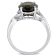 3 3/4 CTW Smokey Quartz and Diamond Accent Ring in Sterling Silver