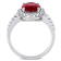 4 3/4 CT TGW Created Ruby and Created White Sapphire Halo Engagement
Ring in 10K White Gold