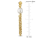 8-8.5MM Freshwater Cultured Pearl Earrings with Curb Chain in Yellow
Plated Sterling Silver