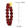 3 4/5ctw Garnet Beaded Hoop Earrings in Yellow Plated Sterling Silver