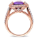 5 7/8 CT TGW Multi-Gemstones and Diamond Accent Halo Shank Ring in Rose
Gold Plated Sterling Silver