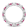 3 3/4 CT TGW Created Ruby and Created White Sapphire Full Eternity Ring
in Sterling Silver