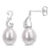 8-8.5 MM Freshwater Cultured Pearl and Diamond Accent Peacock Drop
Earrings in Sterling Silver