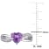 1 CT TGW Amethyst and Diamond Accent Heart Ring in Sterling Silver