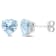 4 CT TGW Heart Sky Blue Topaz Stud Earrings in Sterling Silver