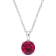 2 3/8 CT TGW Created Ruby Pendant with Chain in Sterling Silver