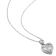 1 1/2 CT TGW Aquamarine Heart Halo Pendant with Chain in Sterling Silver