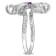 7/8 CT TGW African-Amethyst and Topaz Flower Cocktail Ring in Sterling Silver