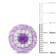 3 1/2 CT TGW Multi Gemstone Halo Stud Earrings in Sterling Silver