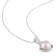 9-9.5MM Pink Freshwater Cultured Pearl and Diamond Pendant with Chain in
Sterling Silver