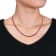 48 1/2 CT TGW Created Ruby Tennis Necklace in Yellow Gold Plated
Sterling Silver