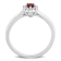 1/4 CTW Garnet and 1/10 CTW Diamond Teardrop Ring in Sterling Silver