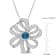2 1/4 CT TGW London Blue and White Topaz Flower Pendant with Chain in
Sterling Silver