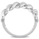 1/4 CT TDW Diamond Oval Link Ring in Sterling Silver