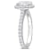 2 CT TGW Lab Grown Diamond with Tsavorite Accent Halo Engagement Ring in
14K White Gold