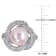 10.5 -11MM Pink Freshwater Cultured Pearl and 3/4 CT TGW Cubic Zirconia
Ring in Sterling Silver