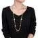 9-10 MM Freshwater Cultured Pearl Necklace in 18K Yellow Gold Over
Sterling Silver