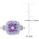 2 1/3 CT TGW Amethyst, Tanzanite and Diamond Accent Halo Ring in
Sterling Silver