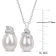 6.5-7MM Freshwater Cultured Pearl and Diamond Accent Earrings and
Pendant Set in Sterling Silver