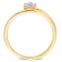Diamond Accent Floral Promise Ring in 18K Yellow Gold Over Sterling Silver
