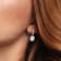 5 1/5 CT DEW Oval Created Moissanite Drop Earrings in Sterling Silver
