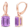 6 1/3 CT TGW Rose de France and White Topaz Earrings in Rose Plated
Sterling Silver