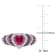 1 3/4 CT TGW Created Ruby and Created White Sapphire Heart Ring in
Sterling Silver