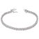 1 CT TW Diamond S-Shape Tennis Bracelet in Sterling Silver