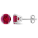 3 1/4 CT TGW Created Ruby Stud Earrings in Sterling Silver