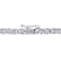 8-2/5 CT TGW Created Ruby, Created White Sapphire Station Halo Heart
Tennis Bracelet in Silver