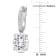 5 1/5 CT DEW Oval Created Moissanite Drop Earrings in Sterling Silver