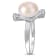 11-11.5MM Freshwater Cultured Pearl and 1 3/8 CT TGW Cubic Zirconia Ring
in Sterling Silver