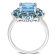 4 1/10 CT TGW Swiss Blue and London Blue Topaz Quatrefoil Ring in
Sterling Silver
