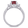 1 3/5 CT TGW Tourmaline and 3/4 CT TW Diamond 3-Stone Ring in 14K White Gold