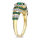 1 1/5 CTW Created Emerald and Created White Sapphire Ring in Yellow
Plated Sterling Silver
