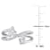 4/5 CT TGW Lab Grown Diamond 2-Stone Bypass Crossover Ring in 14K White Gold