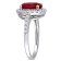 4 3/4 CT TGW Created Ruby and Created White Sapphire Halo Engagement
Ring in 10K White Gold
